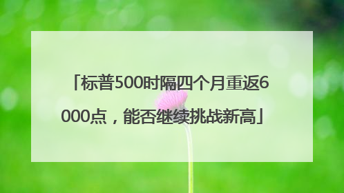 标普500时隔四个月重返6000点，能否继续挑战新高