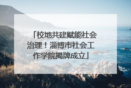 校地共建赋能社会治理！淄博市社会工作学院揭牌成立