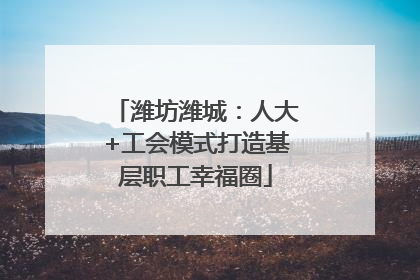 潍坊潍城：人大+工会模式打造基层职工幸福圈