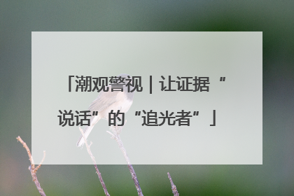 潮观警视｜让证据“说话”的“追光者”