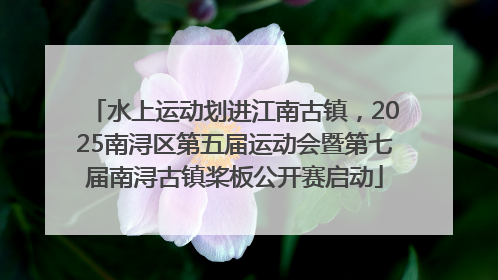 水上运动划进江南古镇，2025南浔区第五届运动会暨第七届南浔古镇桨板公开赛启动