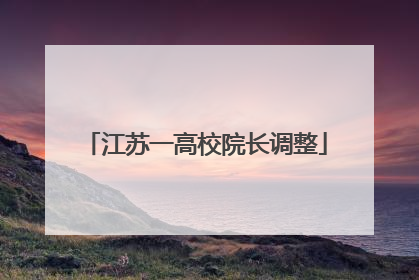 江苏一高校院长调整