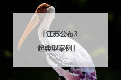 江苏公布3起典型案例