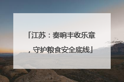 江苏：奏响丰收乐章，守护粮食安全底线