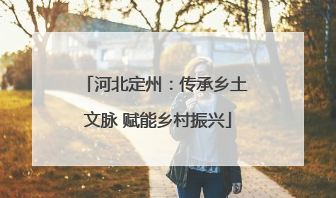 河北定州：传承乡土文脉 赋能乡村振兴
