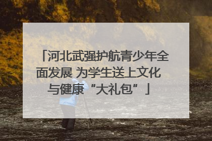 河北武强护航青少年全面发展 为学生送上文化与健康“大礼包”