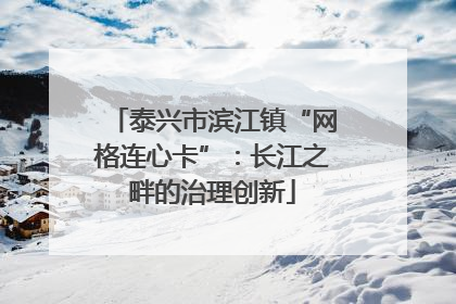 泰兴市滨江镇“网格连心卡”：长江之畔的治理创新