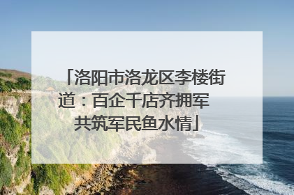 洛阳市洛龙区李楼街道：百企千店齐拥军 共筑军民鱼水情