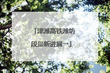 津潍高铁潍坊段最新进展→