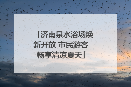 济南泉水浴场焕新开放 市民游客畅享清凉夏天