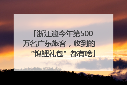 浙江迎今年第500万名广东旅客，收到的“锦鲤礼包”都有啥