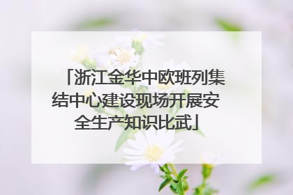 浙江金华中欧班列集结中心建设现场开展安全生产知识比武