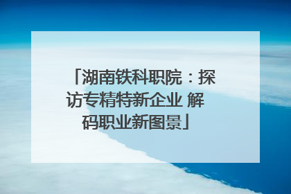 湖南铁科职院：探访专精特新企业 解码职业新图景