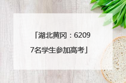 湖北黄冈：62097名学生参加高考