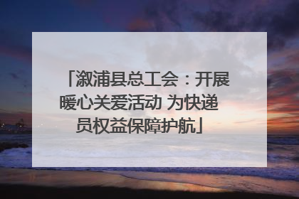 溆浦县总工会：开展暖心关爱活动 为快递员权益保障护航