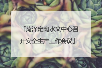 菏泽定陶水文中心召开安全生产工作会议