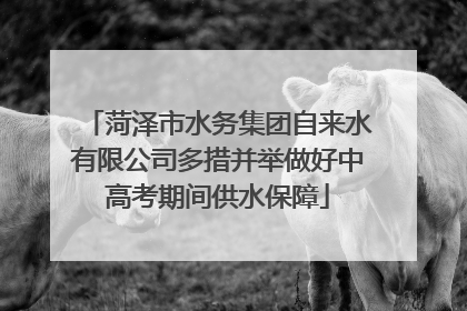 菏泽市水务集团自来水有限公司多措并举做好中高考期间供水保障