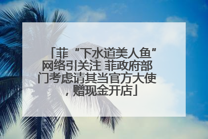 菲“下水道美人鱼”网络引关注 菲政府部门考虑请其当官方大使，赠现金开店