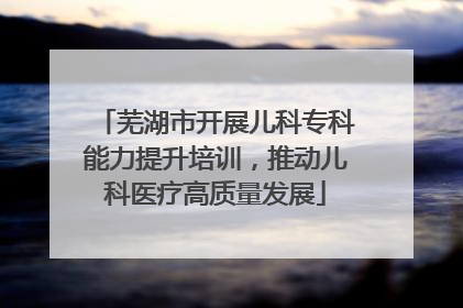 芜湖市开展儿科专科能力提升培训，推动儿科医疗高质量发展