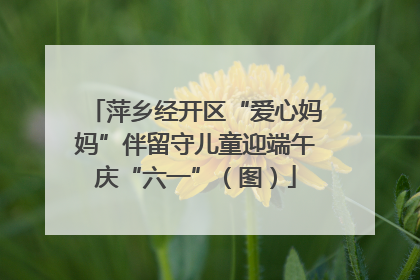 萍乡经开区“爱心妈妈”伴留守儿童迎端午庆“六一”（图）