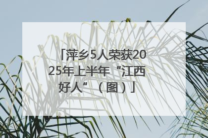 萍乡5人荣获2025年上半年“江西好人”（图）