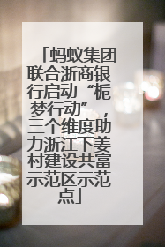 蚂蚁集团联合浙商银行启动“栀梦行动”，三个维度助力浙江下姜村建设共富示范区示范点