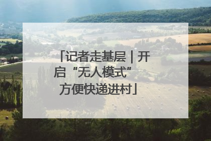记者走基层｜开启“无人模式” 方便快递进村