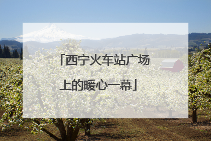 西宁火车站广场上的暖心一幕