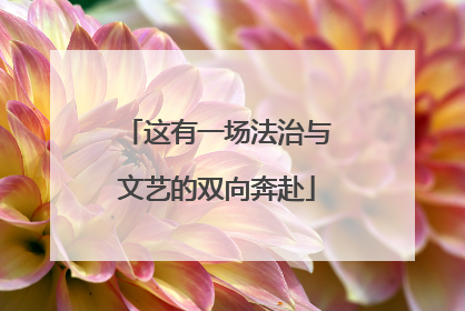 这有一场法治与文艺的双向奔赴
