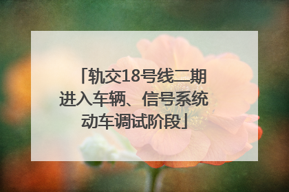 轨交18号线二期进入车辆、信号系统动车调试阶段