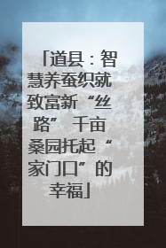 道县：智慧养蚕织就致富新“丝路” 千亩桑园托起“家门口”的幸福