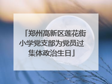 郑州高新区莲花街小学党支部为党员过集体政治生日