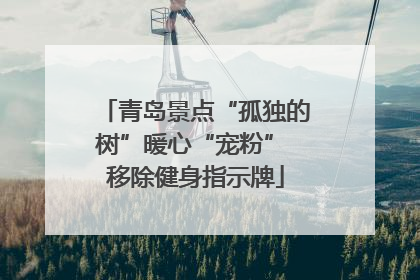 青岛景点“孤独的树”暖心“宠粉” 移除健身指示牌