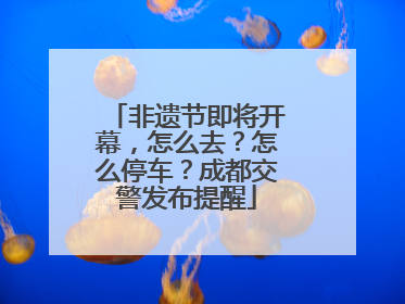 非遗节即将开幕，怎么去？怎么停车？成都交警发布提醒