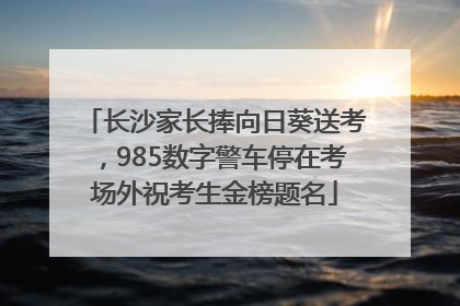 长沙家长捧向日葵送考，985数字警车停在考场外祝考生金榜题名