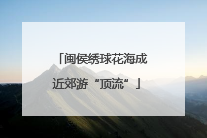 闽侯绣球花海成近郊游“顶流”