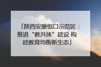 陕西安康恒口示范区：推进“教共体”建设 构建教育均衡新生态