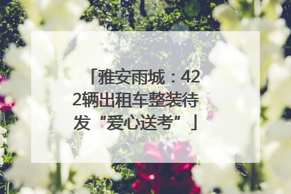 雅安雨城：422辆出租车整装待发“爱心送考”