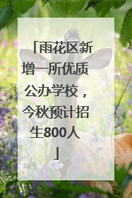 雨花区新增一所优质公办学校，今秋预计招生800人
