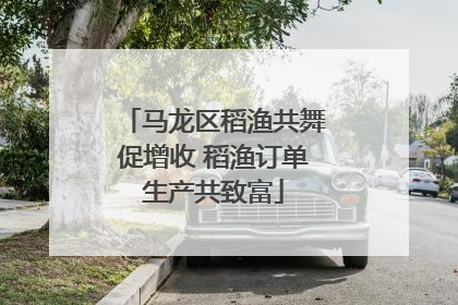 马龙区稻渔共舞促增收 稻渔订单生产共致富
