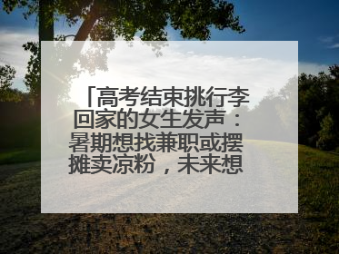 高考结束挑行李回家的女生发声：暑期想找兼职或摆摊卖凉粉，未来想当老师