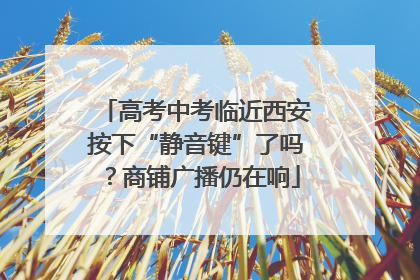 高考中考临近西安按下“静音键”了吗？商铺广播仍在响