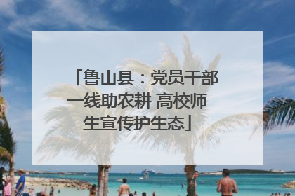 鲁山县：党员干部一线助农耕 高校师生宣传护生态