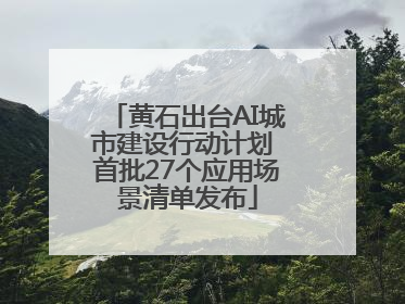 黄石出台AI城市建设行动计划 首批27个应用场景清单发布