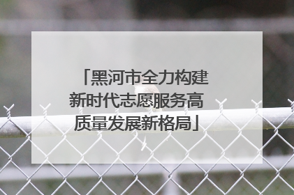 黑河市全力构建新时代志愿服务高质量发展新格局