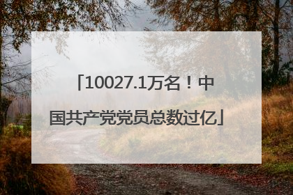 10027.1万名！中国共产党党员总数过亿