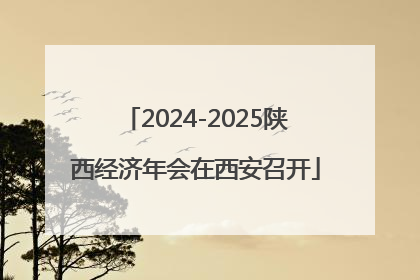 2024-2025陕西经济年会在西安召开