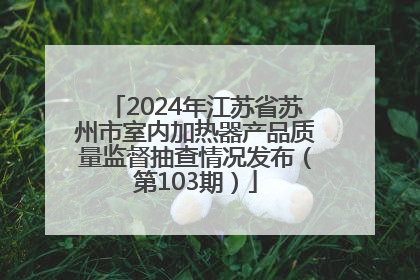 2024年江苏省苏州市室内加热器产品质量监督抽查情况发布（第103期）