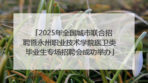 2025年全国城市联合招聘暨永州职业技术学院医卫类毕业生专场招聘会成功举办