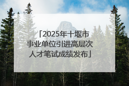 2025年十堰市事业单位引进高层次人才笔试成绩发布